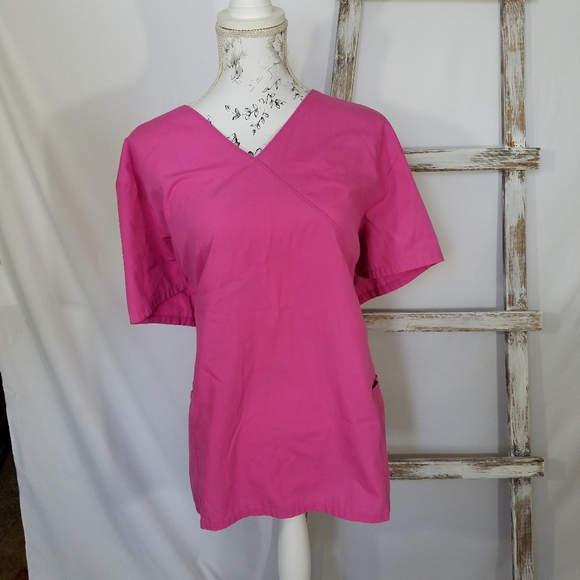 Plus Size Nurse Scrub Pink Size 2X